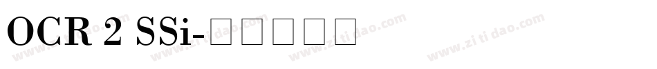 OCR 2 SSi字体转换